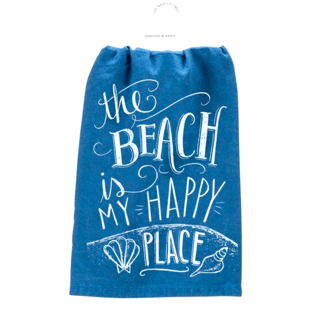 Primitives by Kathy Blue Beach Happy Place Towel